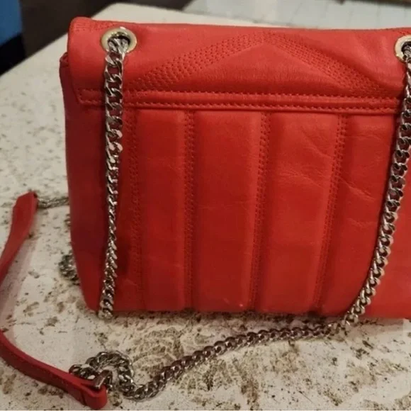 Ted Baker Bold Orange Crossbody Bag with Chain Detail - Picture 3 of 12